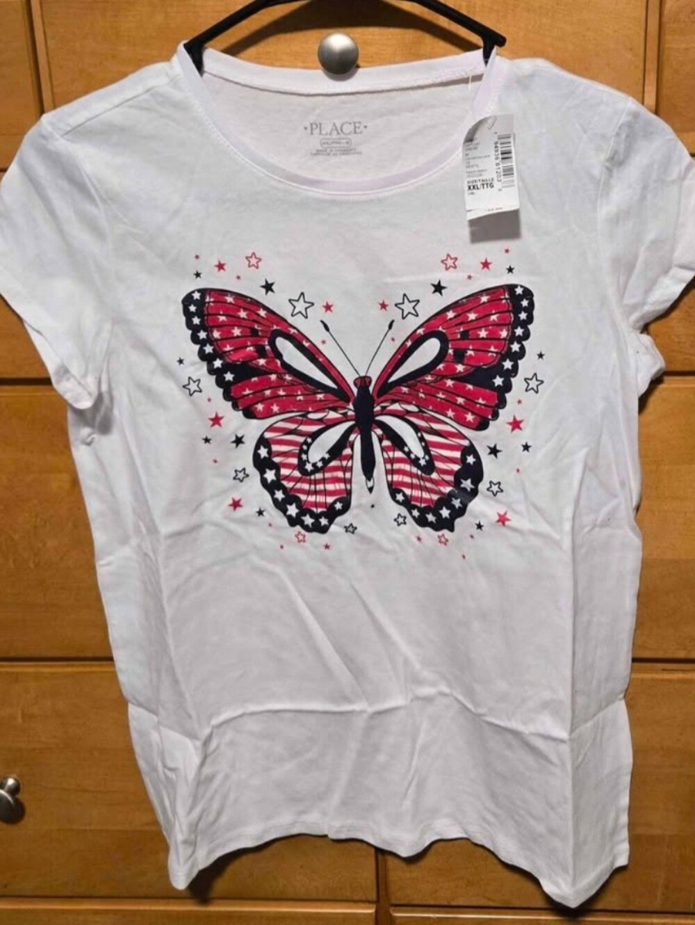 NWT Childrens Place girls sz XXL, 16, American tee